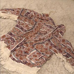 Aztec print cardigan